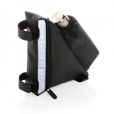 Logotrade advertising products photo of: PU high visibility bike frame bag with bottle holder